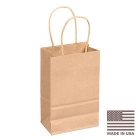 Duro Gem Dubl Life Recycled Paper Shopping Bags | 5.25x3.25x8.4" | 250/Case Duro Gem Dubl Life Recycled Paper Shopping Bags | 5.25x3.25x8.4" | 250/Case
