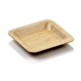 3.5" Square Bamboo Leaf Plates | 100/Case 3.5" Square Bamboo Leaf Plates | 100/Case
