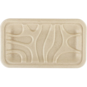 8.3x4.9" 17S World Centric Compostable Fiber Meat & Produce Trays | No PFAS | 500/Case