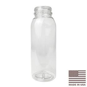 8 oz Round Energy Clear Recyclable PET Juice Bottles | 348/Case