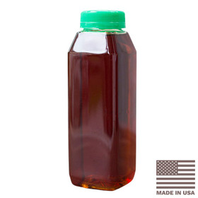 10 oz Square WH Clear Recyclable PET Juice Bottles | 5,280/Pallet