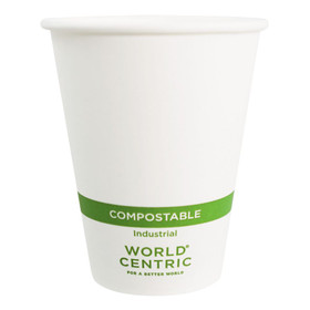 8 oz White Compostable Hot Cup | Paper | Sample