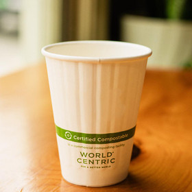 8 oz Double Wall Compostable Hot Cup | Paper | Sample