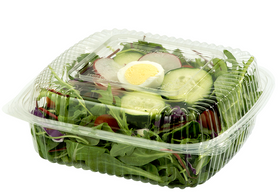 Clear PLA Clamshell Containers | 8x8x3" |  Sample Clear PLA Clamshell Containers | 8x8x3" |  Sample