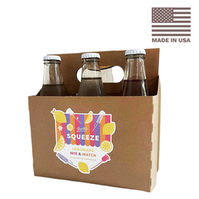 6-Pack Kraft Paper Bottle Carriers | 135/Case
