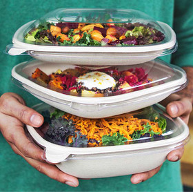 Eco-Products Compostable Salad Bowl with Lid Case