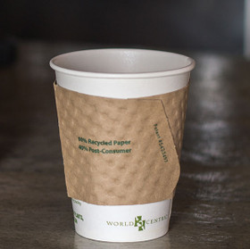 Sustainable Black Pre-Printed Coffee Cup Sleeves