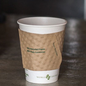 BIO Coffee Paper Cups double wall 8oz 240ml Leaf