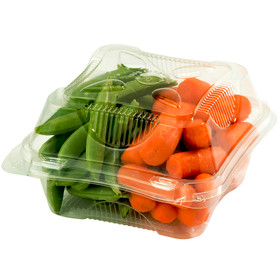 6x6x3" World Centric Compostable PLA Clear Clamshell Containers | 500/Case 6x6x3" World Centric Compostable PLA Clear Clamshell Containers | 500/Case