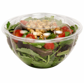 Round Clear Plastic Lid - Fits 18 oz Salad Bowl - 200 Count Box