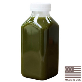 12 oz Square Clear Recyclable PET Juice Bottles | 160/Case