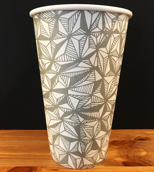 20 oz Custom Printed Compostable NoTree Paper Coffee Cups