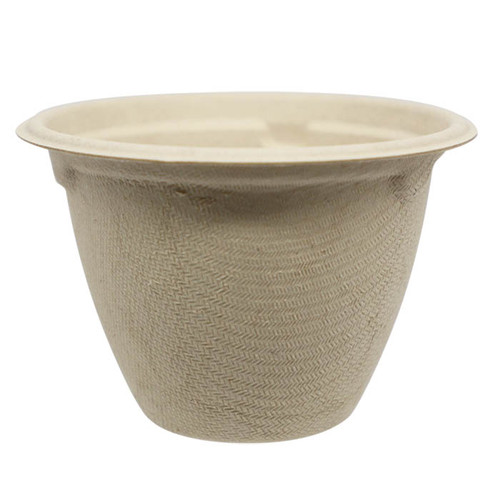 Round Bagasse Bowl Lid, Molded Fiber, Fits 16-24oz.