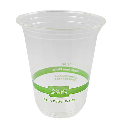 World Centric Clear PLA Sip Lids for 9-24 oz | CPL-CS-12NS