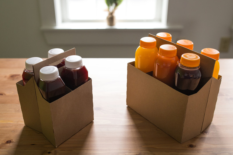 6 pack Juice Bottle Carrier Samples