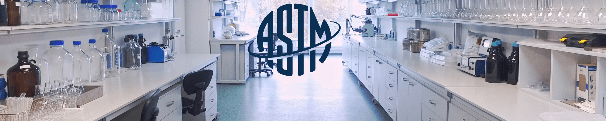 ASTM logo over lab