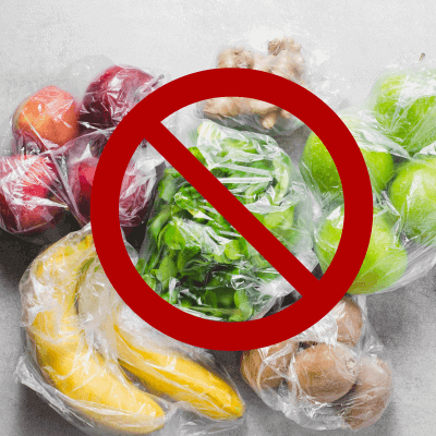 food in plastic bags