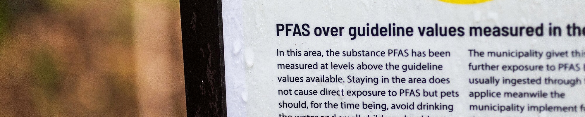 PFAS over guidelines
