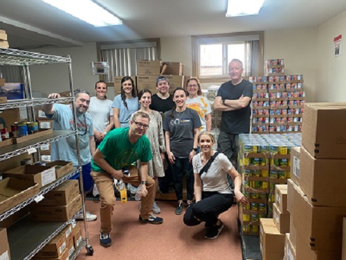 Good Start Packaging team helping at the Salvation Army in Nashua, NH