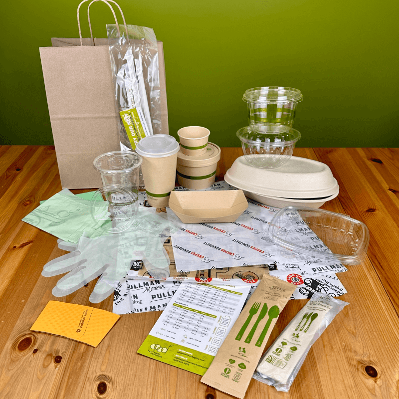 sample bundle of compostable products