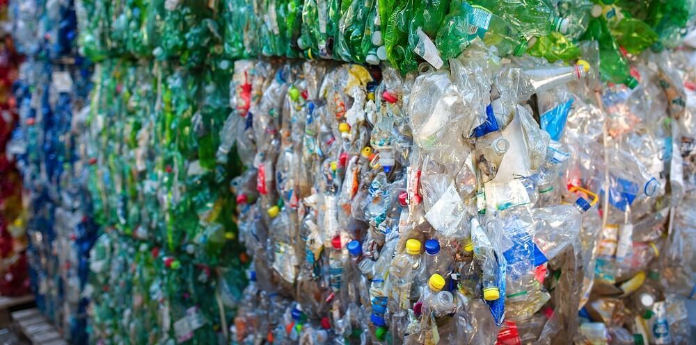 compressed plastic bottles