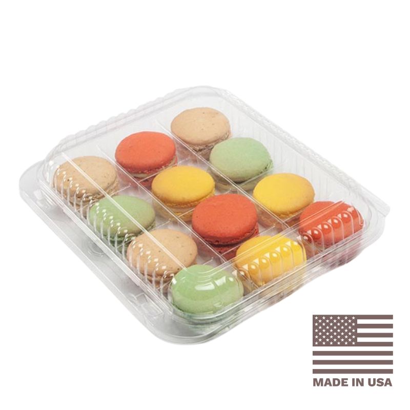 Compostable 12-Pack Macaron Boxes BXX00113 BXX07067