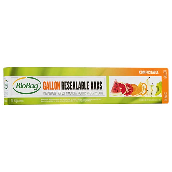 BioBag Resealable Gallon Bags | 15 count