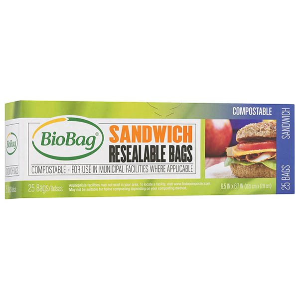 BioBag Resealable Sandwich Bags | 25 count