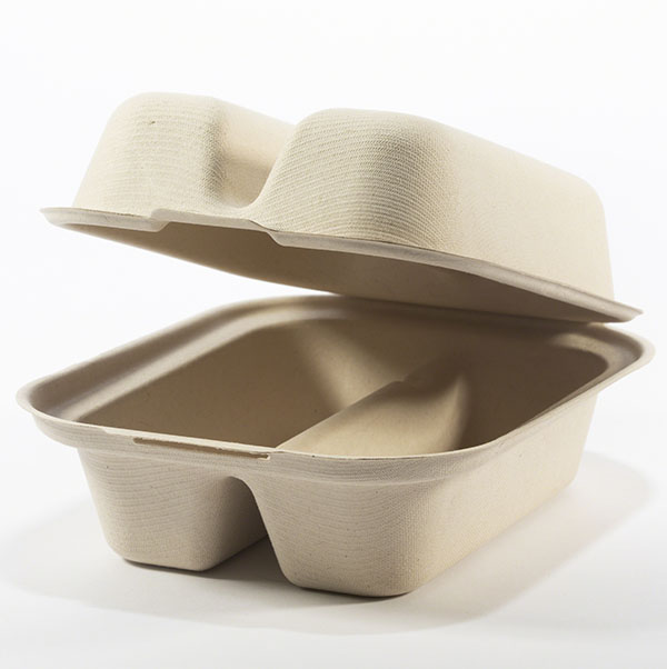 2 Taco Compostable Fiber Clamshell Boxes | TO-SC-T2-LFS
