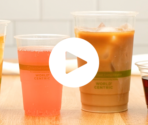 14 oz Cups | Iced Coffee Go Cups with Sip Through Lids | Cold Smoothie