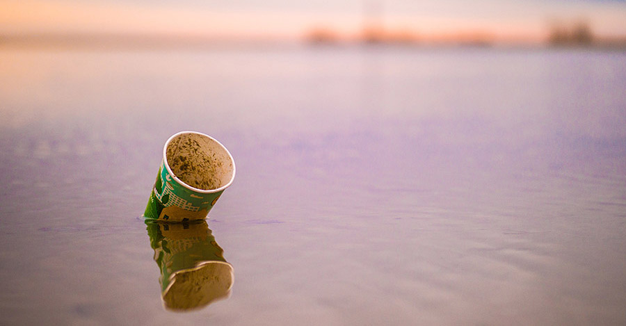 Are spill stoppers in takeaway coffee cups recyclable?