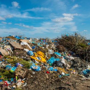 Plastic in a landfill