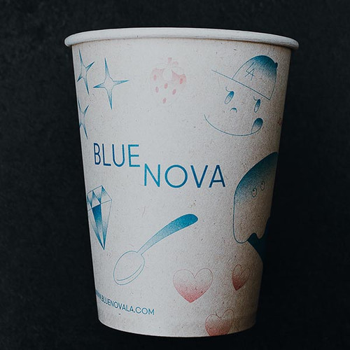 16 oz Custom Printed Compostable NoTree Paper Cold Cups | 1000 count