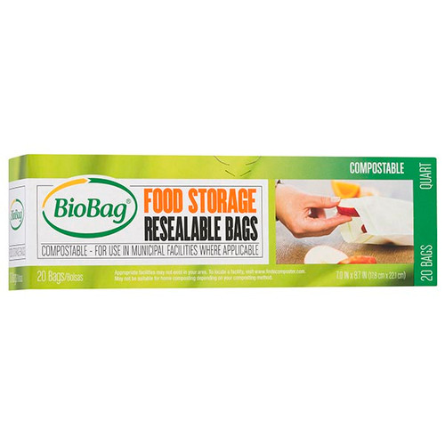 Biobag Resealable Bags, Sandwich - 25 bags