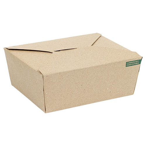 Food Carry Delivery Boxes Biodegradable Kraft - Individual Size