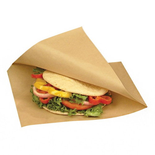 Kraft Paper Food Wrap and Basket Liner - Greaseproof - 12 x 12