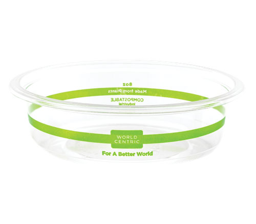 8 oz Compostable Clear PLA Round Deli Containers | DC-CS-8