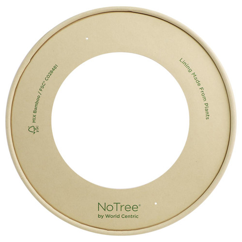 Paper Lids w/PLA Window for 42 oz Wide Bowls | BOL-NT-42WW