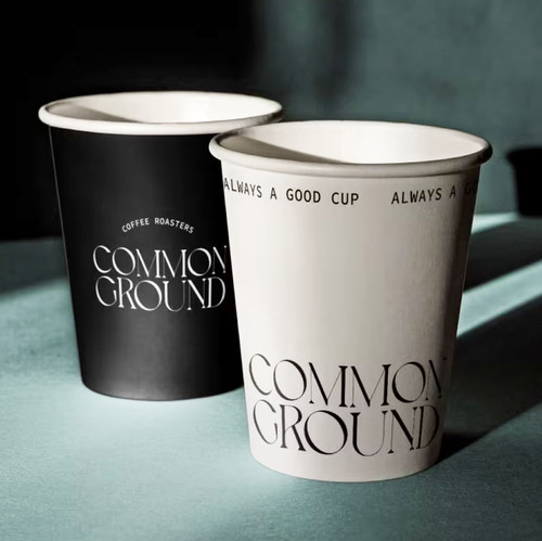 10 oz Custom Printed Compostable Paper Coffee Cups