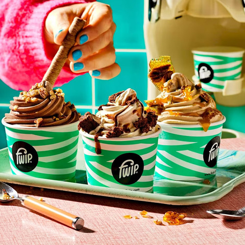8 oz Custom Printed PLA-lined Compostable Paper Ice Cream Bowls