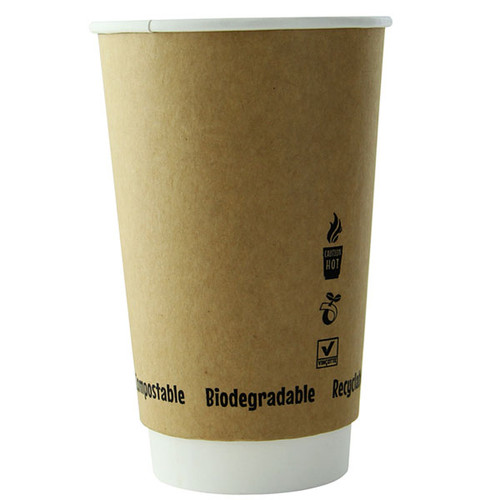 12 oz Kraft Double Wall Paper Hot Cup | 500/Case