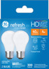 GE Lighting 31375 Finish Light Refresh HD Dimmable LED A15 Ceiling Fan Bulb 4 (40-Watt-Replacement), 300-Lumen Medium Base, 2-Pack Standard, Frosted Daylight, 2