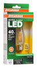 (case of 5) SYLVANIA 79522 Led Ultra Filament 40 watt equivalent, 2700K Decorative LED light bulb