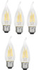 (case of 5) SYLVANIA 79522 Led Ultra Filament 40 watt equivalent, 2700K Decorative LED light bulb