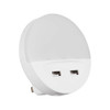 Sylvania Dual USB Dusk to Dawn LED Night- Auto Sensor Led Wall Plug in Home Safety Room Hallway