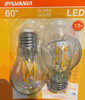 (2 pack) Sylvania Vintage Filament LED 60 watt equivalent, Dimmable A15, Soft White