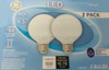 (2 pack) GE 37274 LED Globe, G25, 60 watt equivalent, medium base, Frosted, Dimmable, refreshing Daylight LED bulbs