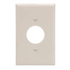 Eaton PJ7LA Mid-Size Polycarbonate 1-Gang Power Outlet Wallplate, Light Almond