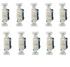 (pack of 10) Eaton Wiring 15 Amp Framed Toggle Switch, Auto-Ground, 3-Way, #14-10 AWG, 120V, Light Almond 