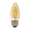 SYLVANIA 79721 Vintage LED Light Bulb, Efficient 4 Watts, B10 Medium Base, Amber Glass Edison Style, Warm White 2175K, Dimmable